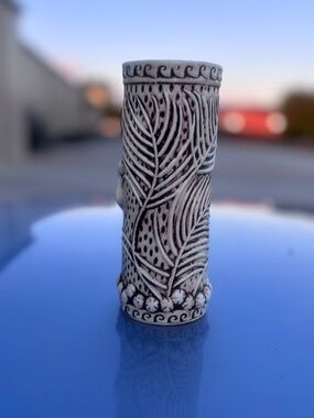 Cream-Colored TikiRob Rumhaven ceramic mermaid tiki mug.